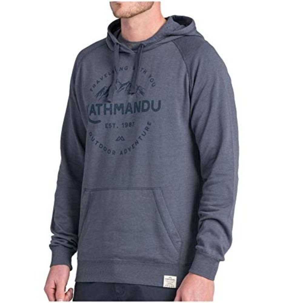 Kathmandu KMD Earthcolours Hooded Pullover Men's Slate Blue Outdoor Adventure